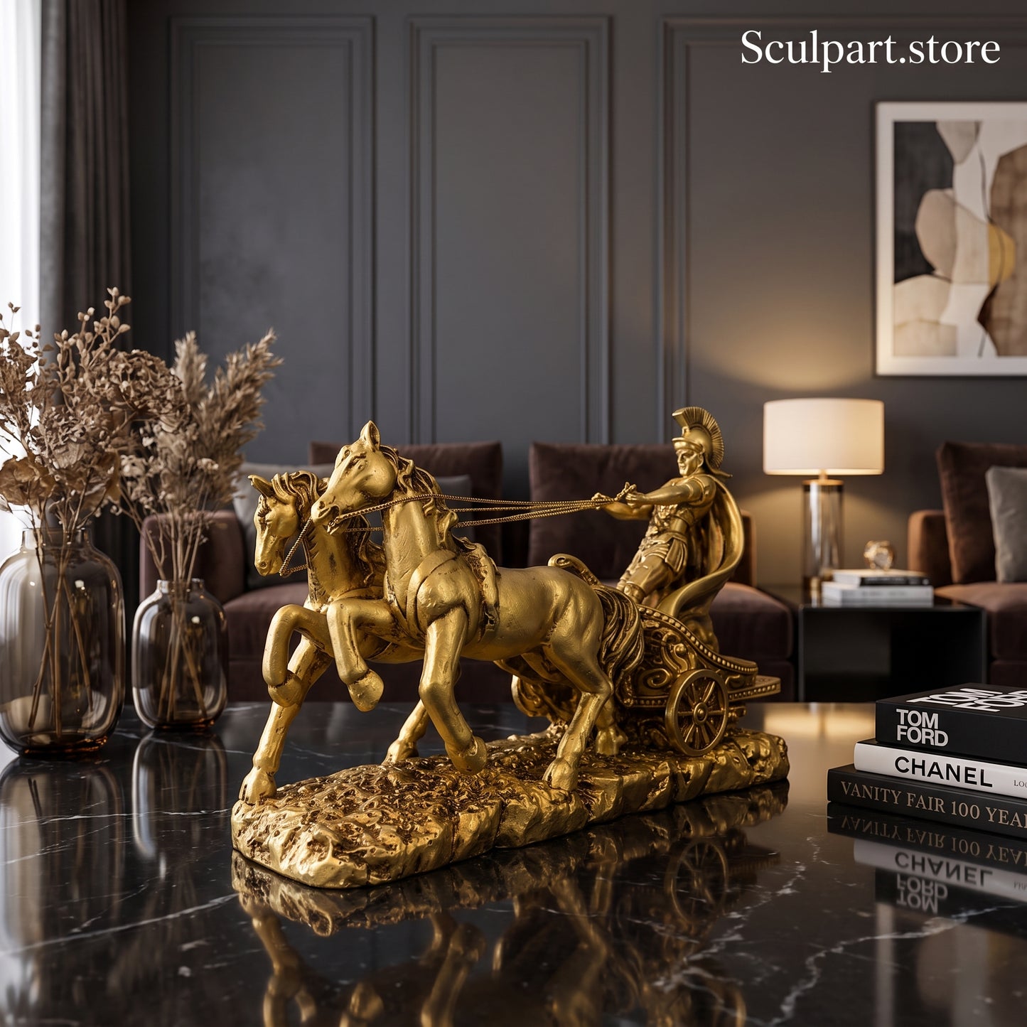 𝐋𝐮𝐱𝐮𝐫𝐲 𝐆𝐨𝐥𝐝𝐞𝐧 𝐑𝐨𝐦𝐚𝐧 𝐂𝐡𝐚𝐫𝐢𝐨𝐭 𝐒𝐭𝐚𝐭𝐮𝐞
Premium Home Decor