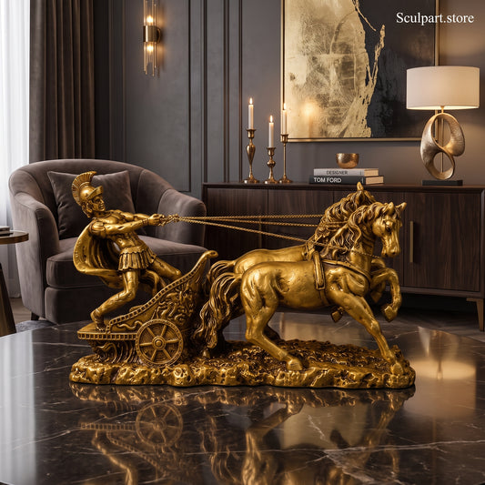 𝐋𝐮𝐱𝐮𝐫𝐲 𝐆𝐨𝐥𝐝𝐞𝐧 𝐑𝐨𝐦𝐚𝐧 𝐂𝐡𝐚𝐫𝐢𝐨𝐭 𝐒𝐭𝐚𝐭𝐮𝐞
Premium Home Decor