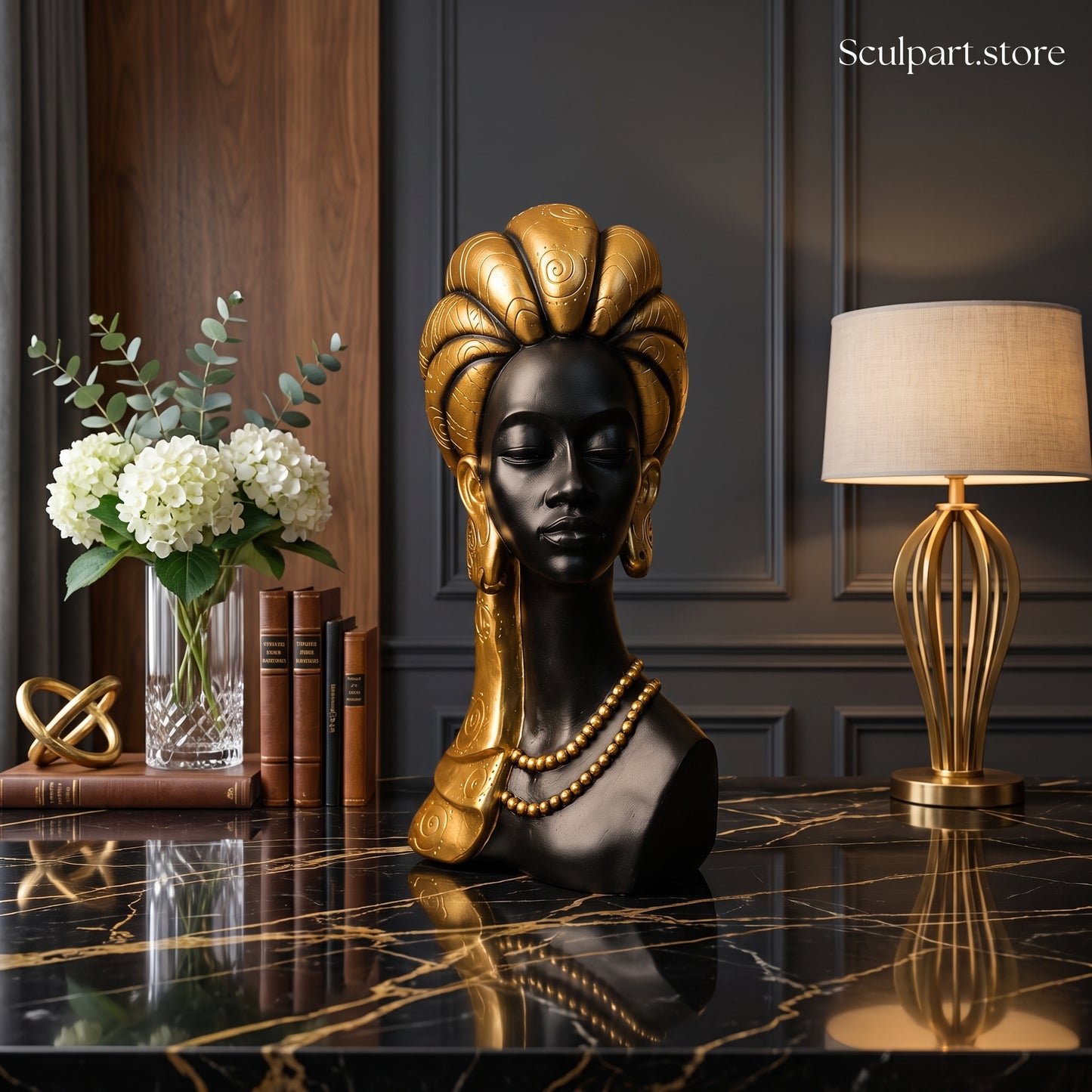 𝐋𝐮𝐱𝐮𝐫𝐲 𝐀𝐟𝐫𝐢𝐜𝐚𝐧 𝐋𝐚𝐝𝐲 𝐁𝐮𝐬𝐭 𝐒𝐭𝐚𝐭𝐮𝐞 – 𝐄𝐥𝐞𝐠𝐚𝐧𝐭 𝐇𝐨𝐦𝐞 𝐃é𝐜𝐨𝐫 𝐒𝐡𝐨𝐰𝐩𝐢𝐞𝐜𝐞