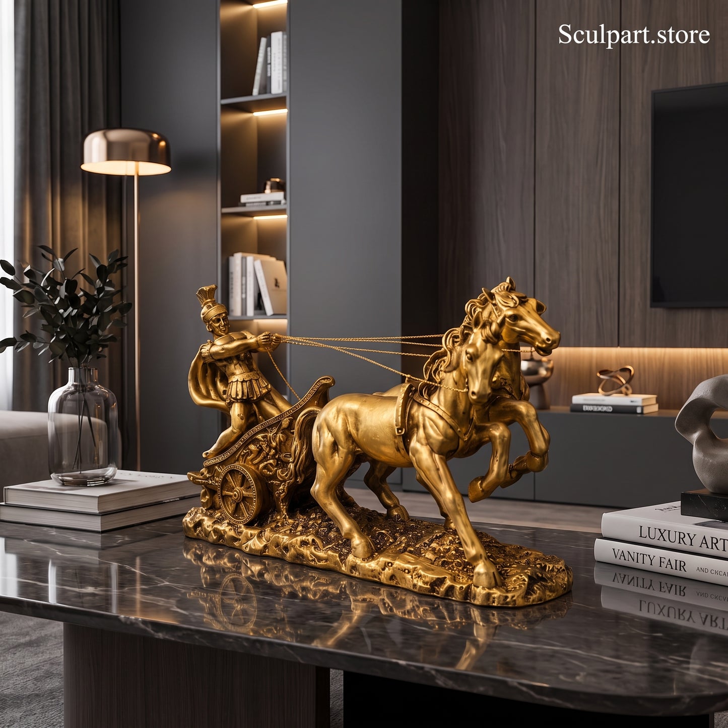 𝐋𝐮𝐱𝐮𝐫𝐲 𝐆𝐨𝐥𝐝𝐞𝐧 𝐑𝐨𝐦𝐚𝐧 𝐂𝐡𝐚𝐫𝐢𝐨𝐭 𝐒𝐭𝐚𝐭𝐮𝐞
Premium Home Decor
